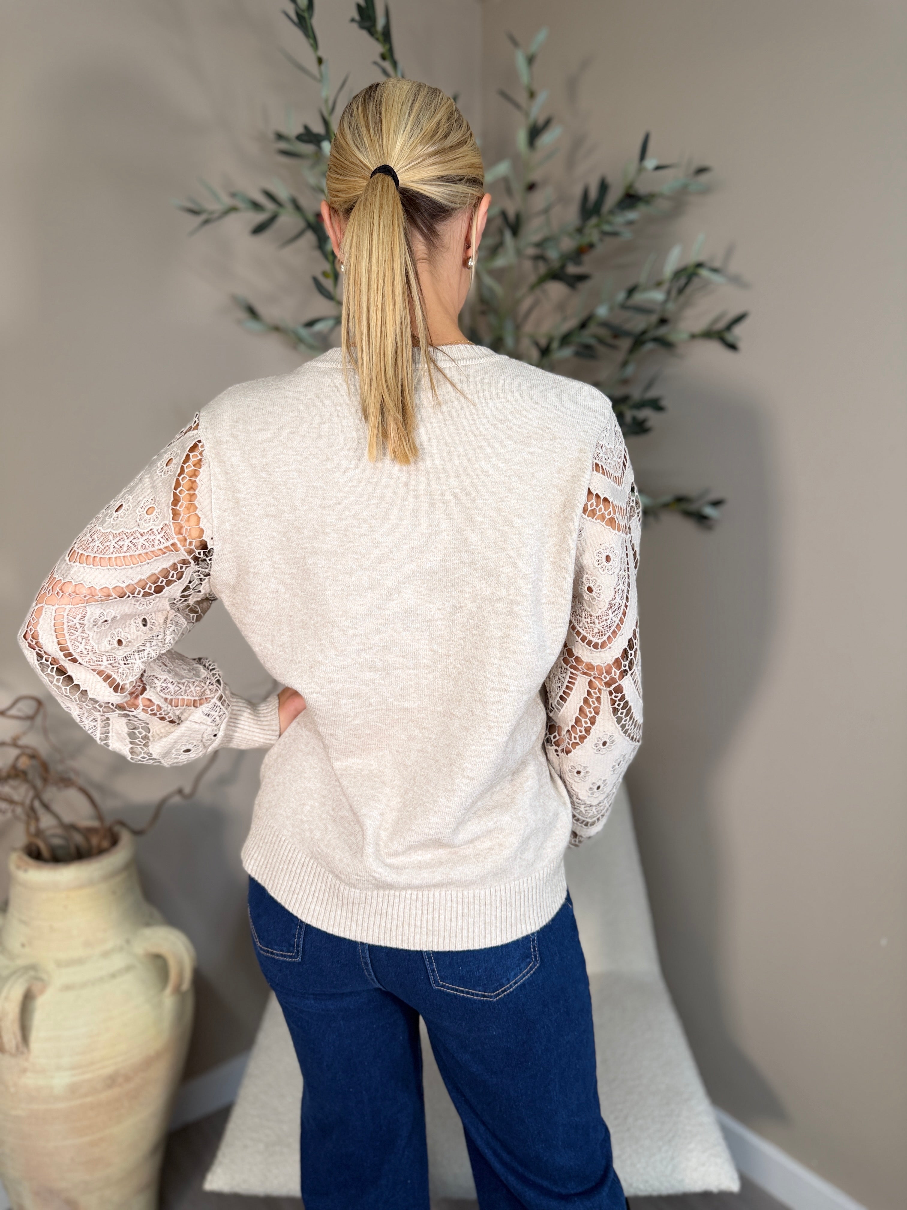 Vienna Lace Sleeve Knit