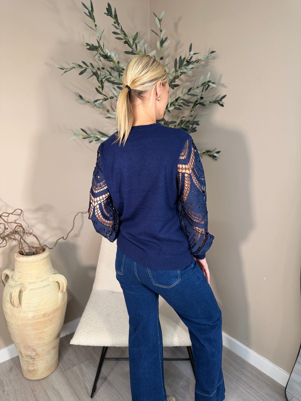Vienna Lace Sleeve Knit