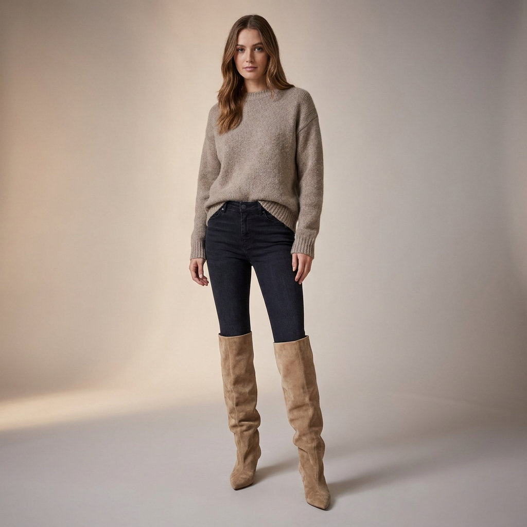 Windsor Ruched Suede Boots