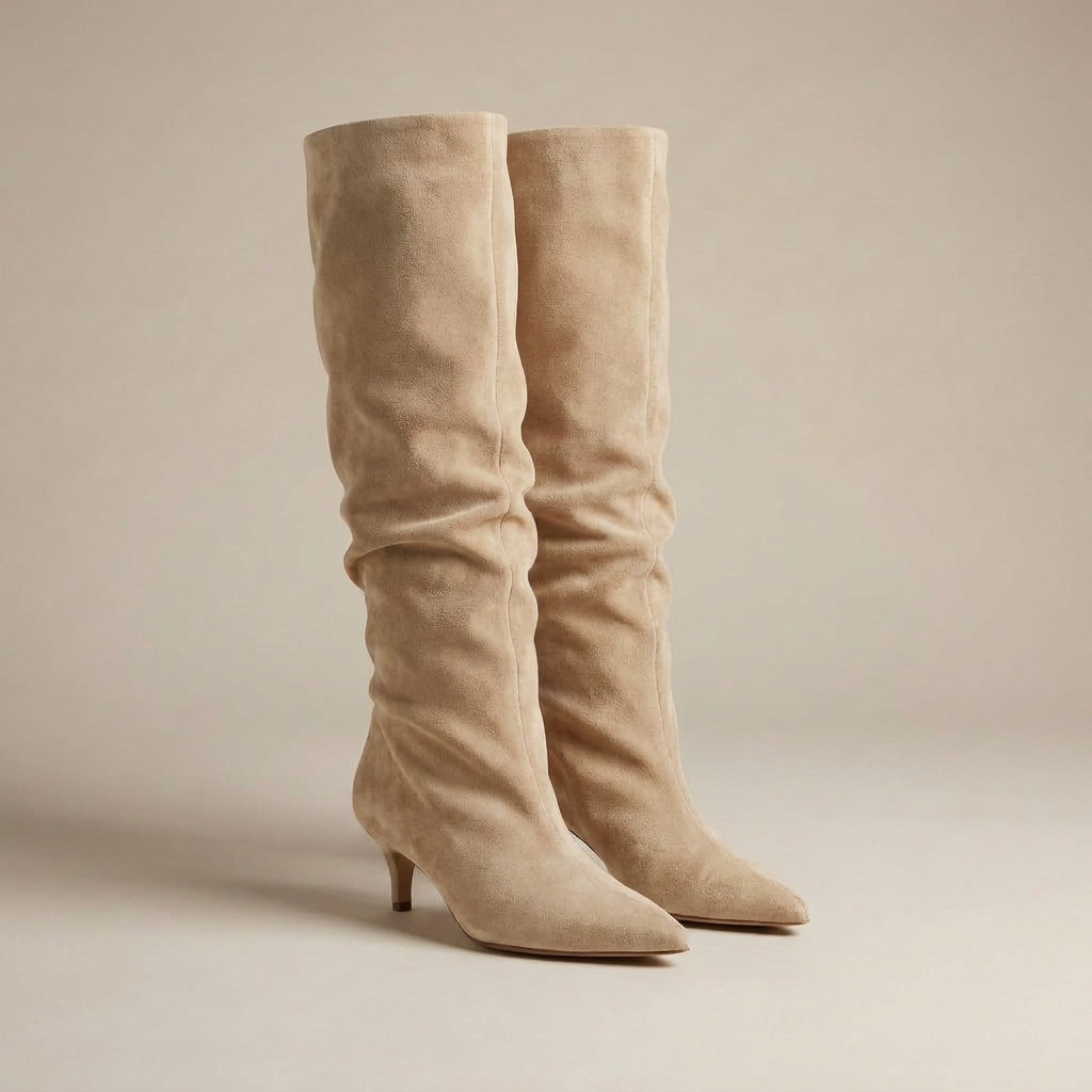 Windsor Ruched Suede Boots