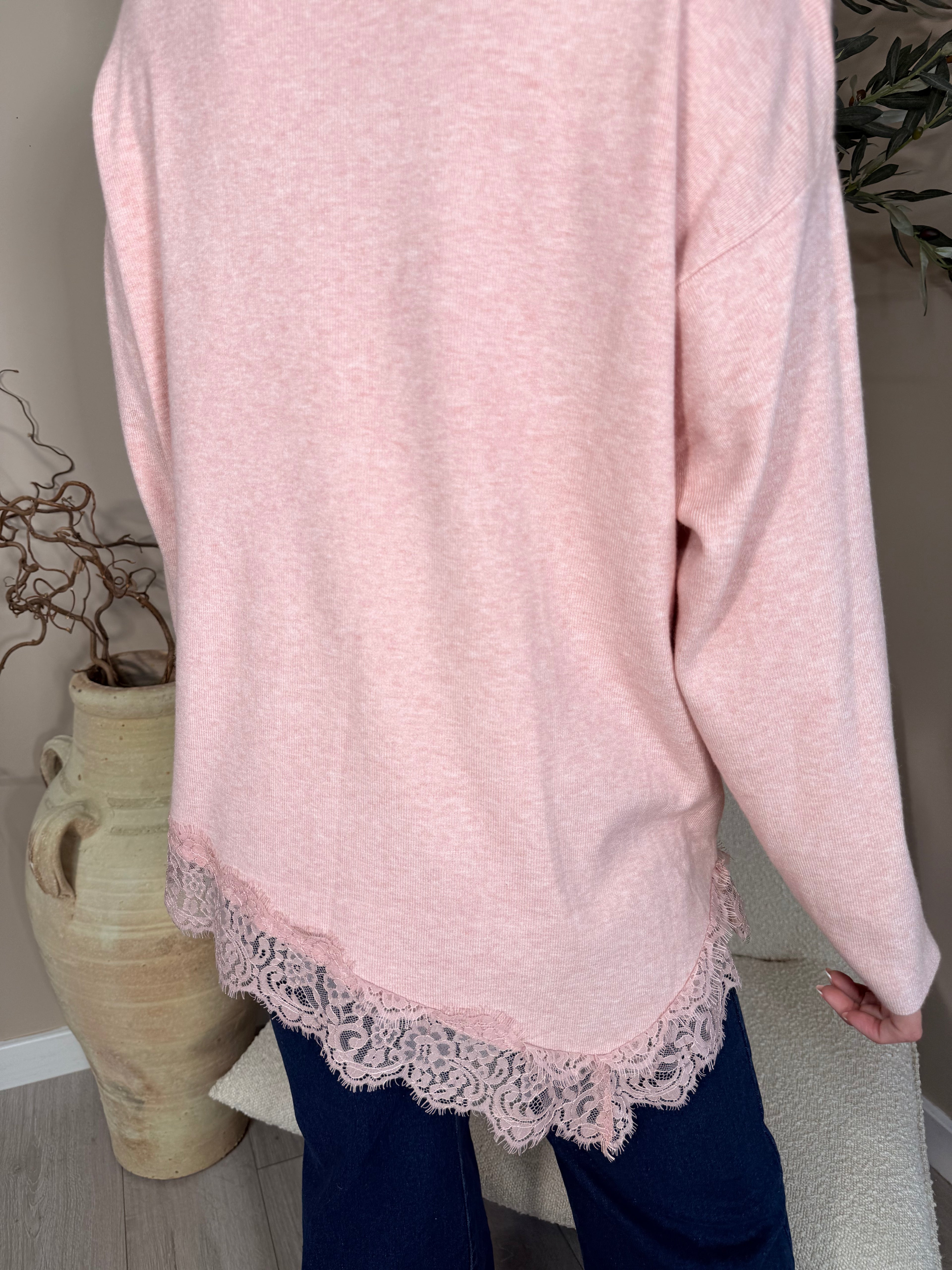 Brompton Lace Trim Knit