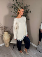 Brompton Lace Trim Knit