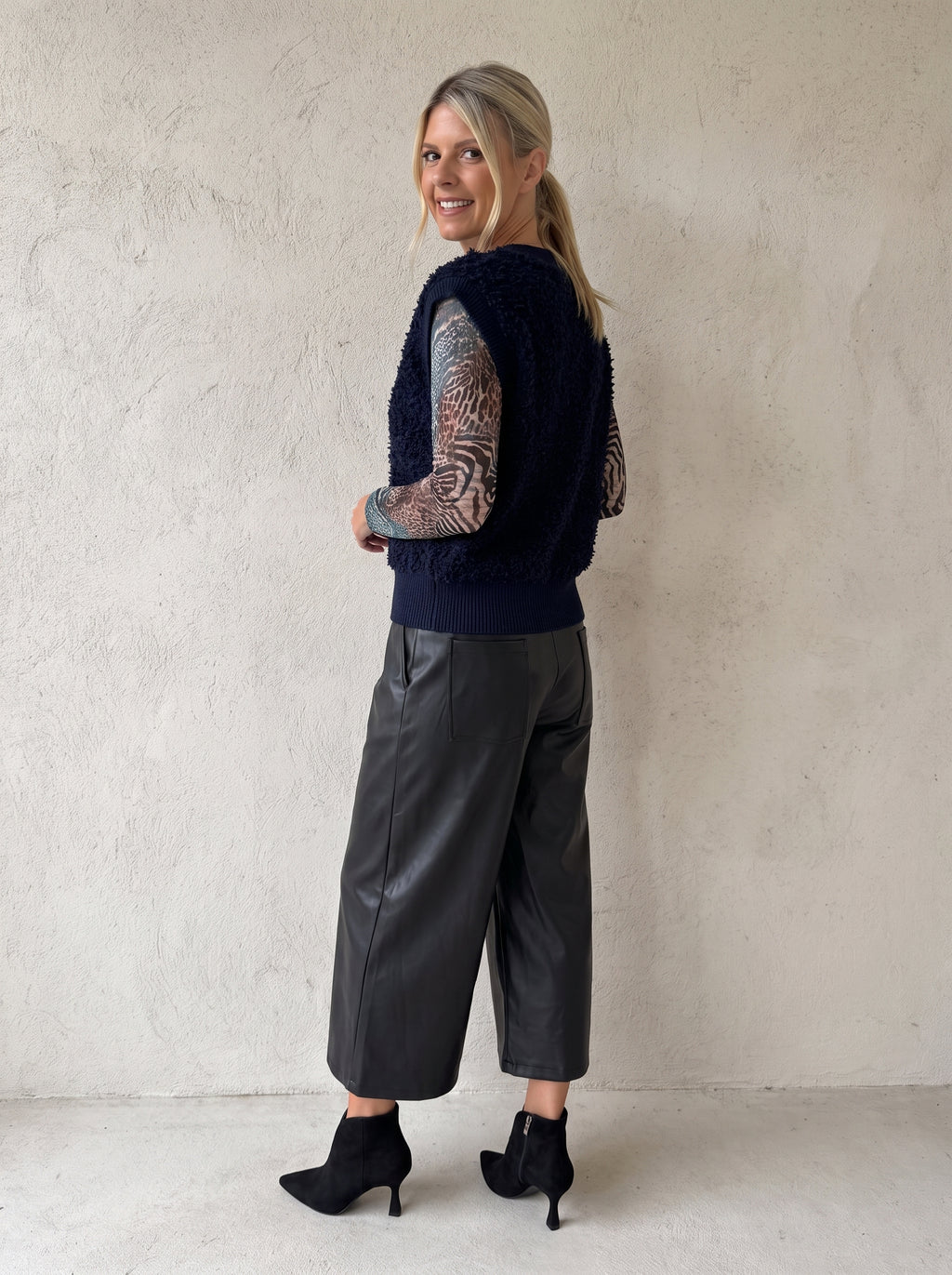 Prague Boucle Button Waistcoat