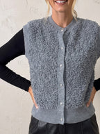 Prague Boucle Button Waistcoat