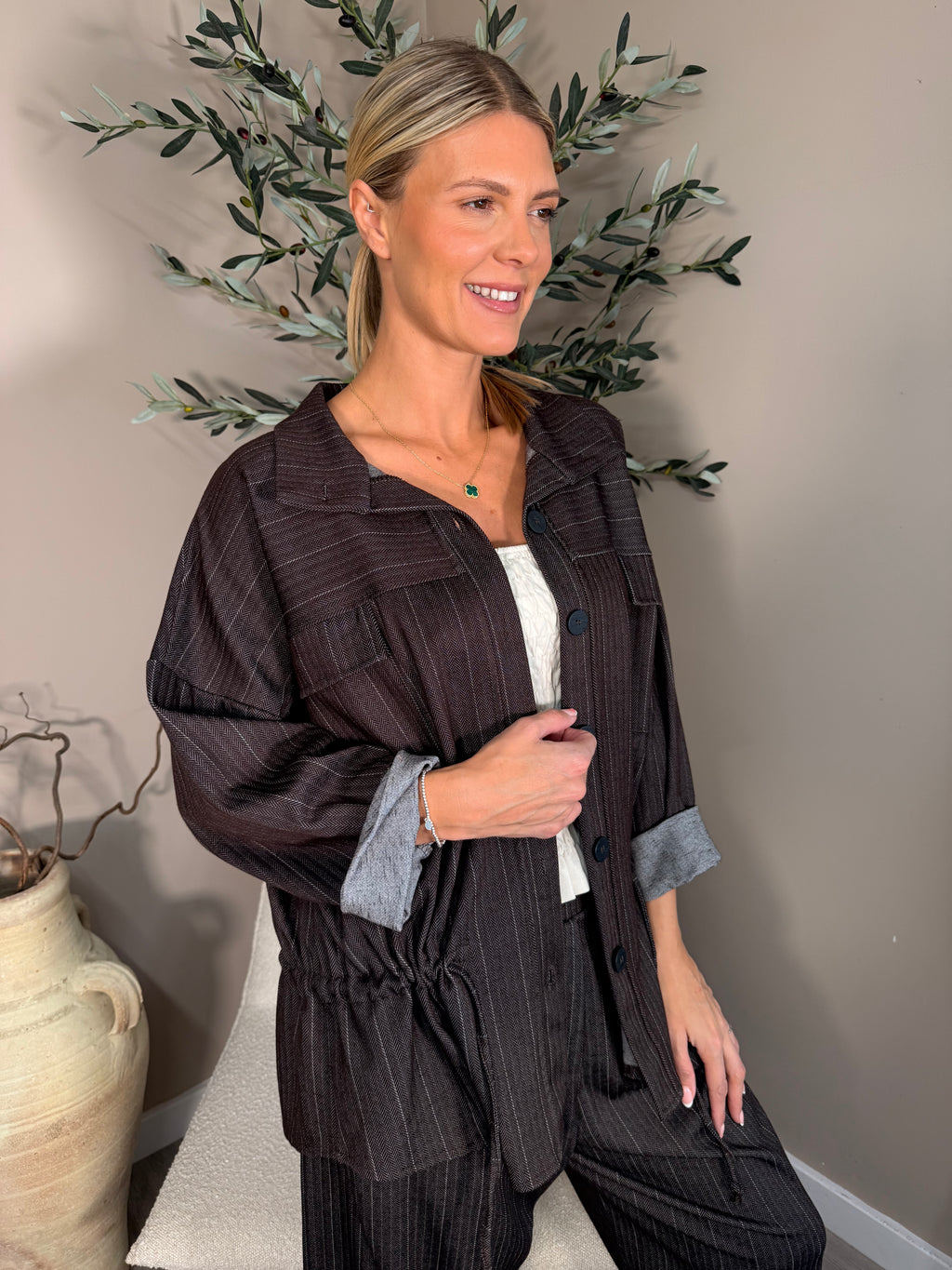 Palma Pinstripe Jacket