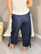 Palma Pinstripe Barrel Trousers