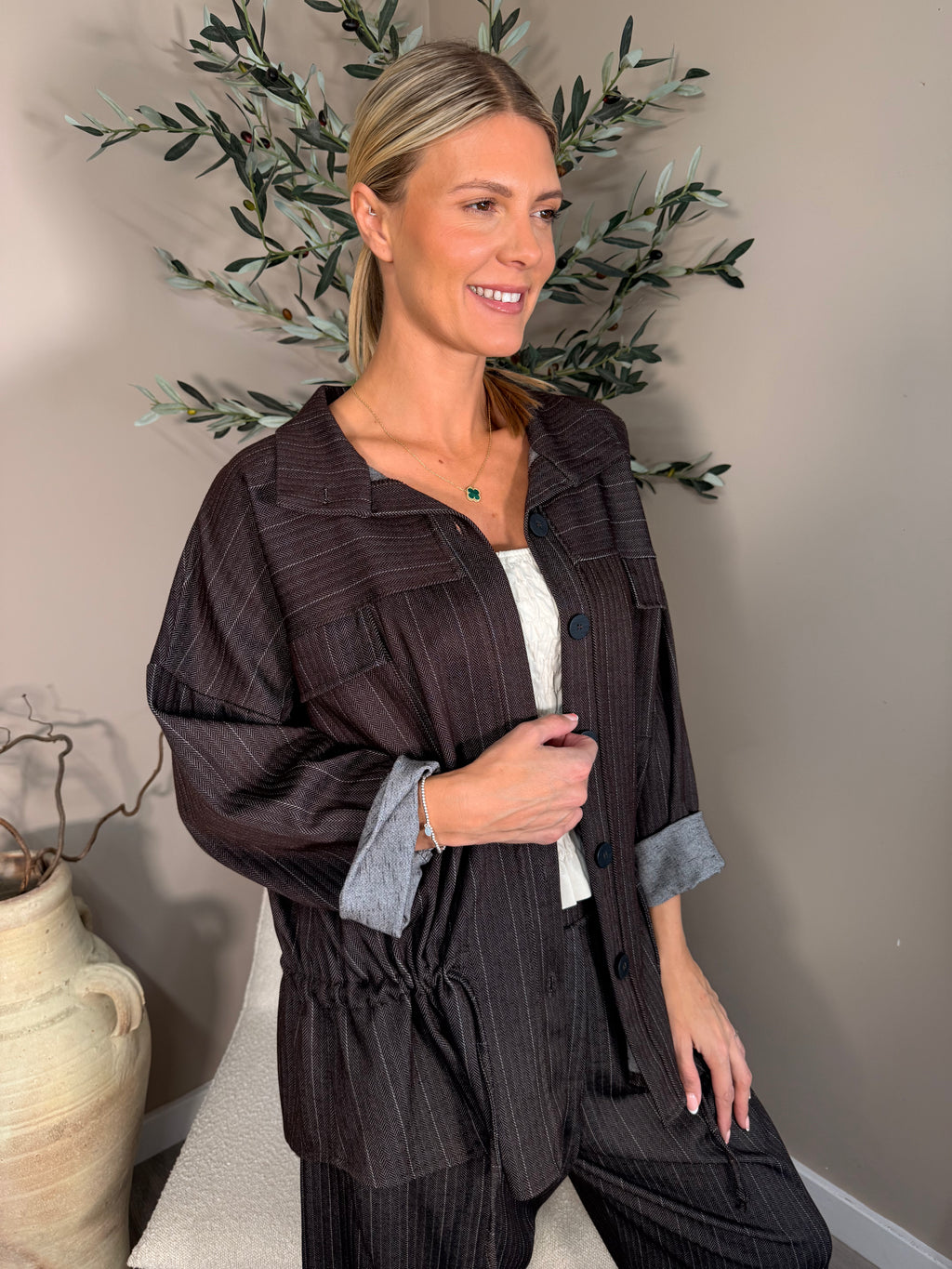 Palma Pinstripe Jacket