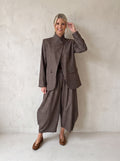 Portland Stripe Funnel Blazer