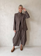Portland Stripe Funnel Blazer