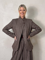Portland Stripe Funnel Blazer