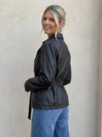 Knightsbridge Crop PU Trench