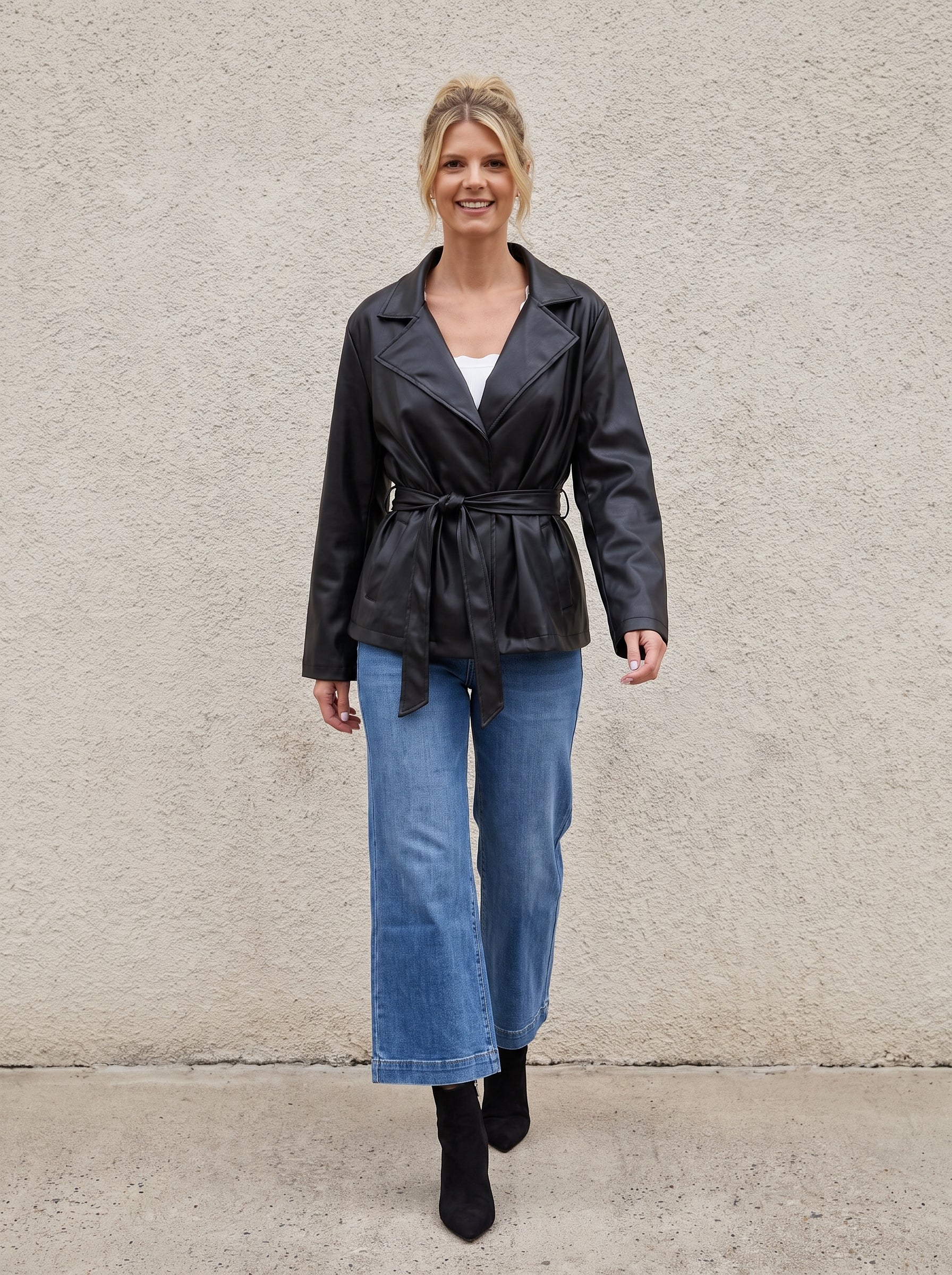 Knightsbridge Crop PU Trench