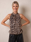 Zambia Sleeveless Bubble Hem Top